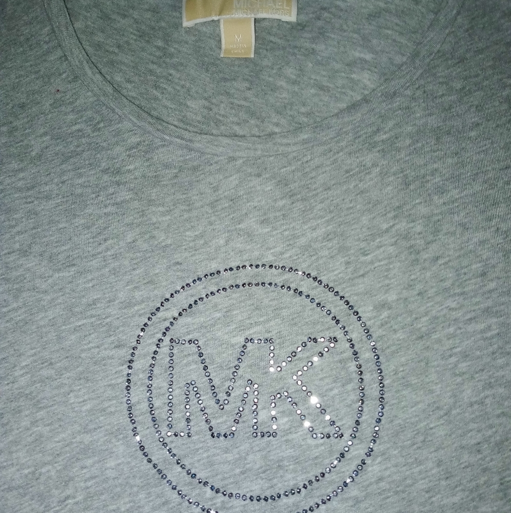 Ladies embellished logo MK t-shirt